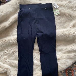 BNWT Anne Klein Navy Textured Dress Pants